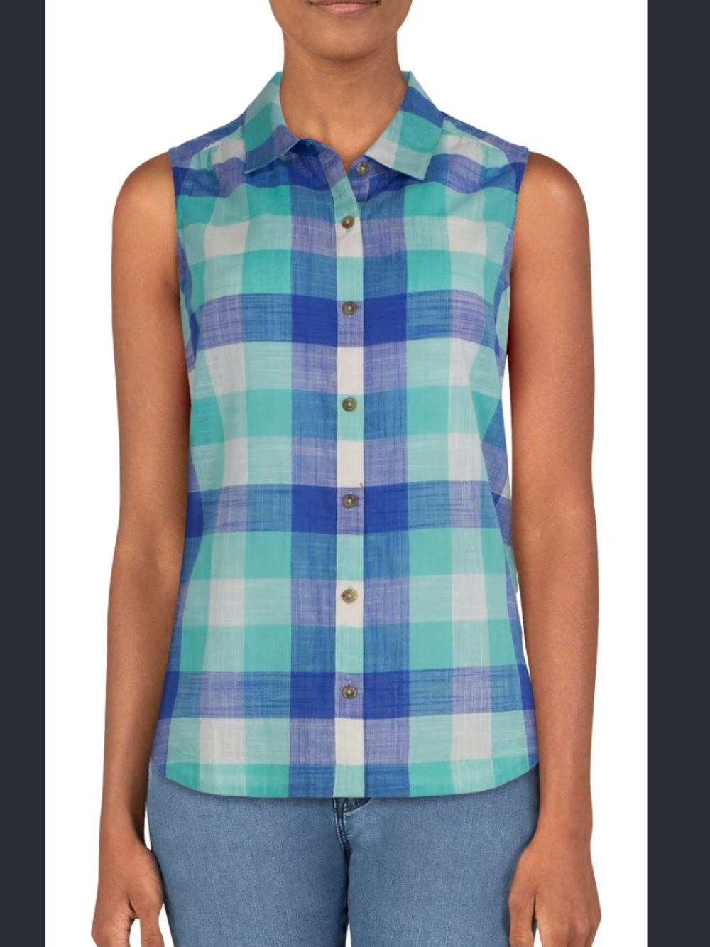 Natural Reflections Shirt - Meadowlands Button-Up Sleeveless Shirt